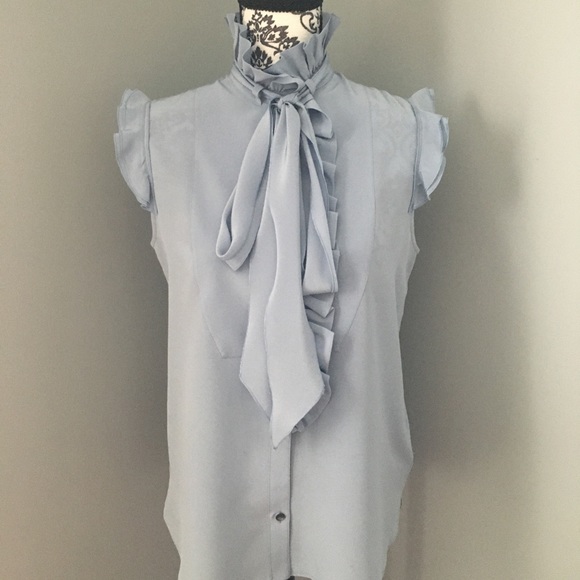Coach Tie Neck Sleeveless Ruffle Blouse - Picture 4 of 8